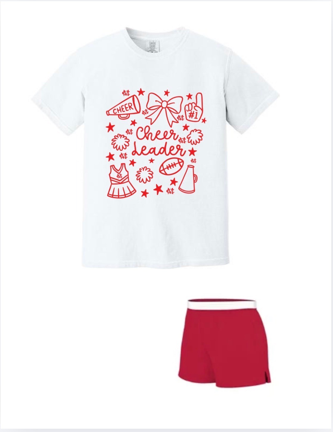 2026 Practice wear with white t-shirt and red shorts